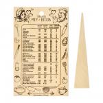 Доска разделочная деревянная "Таблица мер и весов", 30*18,5 см, лопатка в подарок BASIC Marmiton /30