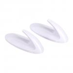 Набор крючков на клеевой основе, не оставляют следов, пластик, 2 шт, 3*8 см, белый MARMITON