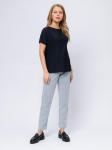 Блуза темно-синяя с короткими рукавами
