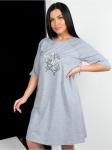 *Туника "Хлопок" серый меланж