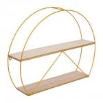 QWERTY Подвесная полка Полусфера, 60*12,7*48 см, золото