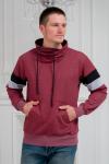 Толстовка мужская из футера Оскар бордо меланж