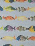 Ангора принт "Рыбки", серо-голубой
