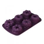 SATOSHI Алион Форма для выпечки 6 ячеек 29x17х3,8см "Цветы", силикон