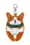 Брелок кожаный Корги