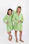 Халат махровый детский капюшон САЛАТ