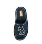 513096 материал верха - джинсовая ткань, цвет - синий, подкладка - махра трикотаж хлопок, вышивка тамбурная "Ромашка"