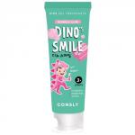 Детская гелевая зубная паста DINO's SMILE c ксилитом и вкусом жвачки, 60г, Consly
