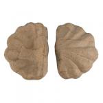 Заготовка для декорирования "Love2art" PAM-106 "ракушка" папье-маше 8.3 х 6.3 х 2.5 см 2 шт СК/Распродажа .