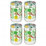 HEREVIN Набор банок с крышками 4шт., стекло, 660мл, 330367-152