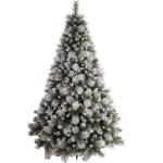 Ёлка "Богемия" 210 см, ПВХ+Леска, шишки, белое напыление (960 веток)
