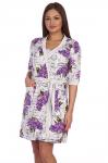 Комплект женский Сирень (сорочка_халат)распродажа