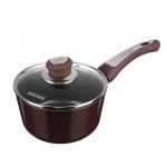 SATOSHI Ла Мери Ковш литой 1,3л, d16х8,5см, с крышкой, антипригарное покрытие мрамор, индукция