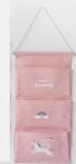 Карман настенный подвесной "ФРАТТИ БУМ", принт единорожка, три секции, 30*63см (лейбл Селфи)