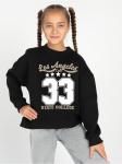 Свитшот "33" детский девочка черный