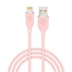 BY Кабель для зарядки Elite iP, 1м, 2.4А, Быстрая зарядка, розовый