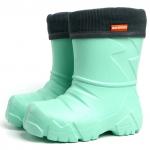 Nordman Kids Сапоги из ЭВА, утепленные, с манжетой из вельвета, Подростковые, цвет Мятный
