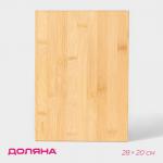 Доска разделочная Доляна «Идея», 28?20 см, бамбук