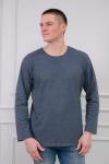 Лонгслив мужской из кулирки с лайкрой Антрацит меланж