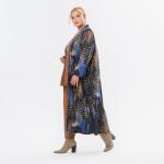 Кардиган длинный из джерси - ангора, принт "фантазия"