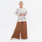 Брюки широкие, цвет "крем-карамель"