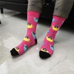 В мире животных | Носки "Котята в чашечках", р-р 38-44 (розовый)