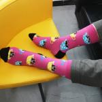 В мире животных | Носки "Котята в чашечках", р-р 38-44 (розовый)