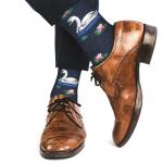 В гармонии с природой | Носки "Ночь. Лебеди на пруду", р-р 38-44 (джинс)