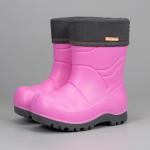 Nordman Flash Сапоги из ЭВА, утепленные, с манжетой из вельвета, Дошкольные, цвет Розовый, подошва серая
