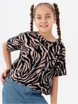 Футболка "Зебра" какао детская