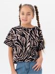 Футболка "Зебра" какао детская