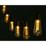 INBLOOM Гирлянда уличная на солн.батарее, 5м, 20LED, шампань, 8 реж, 1xAAA 600mAh, ABS, IP44