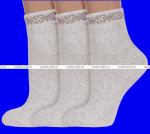 Василина носки женские укороченные внутри махра лен