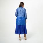 Кардиган, трикотаж, васильковый