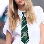 Галстук-регат факультета Слизерин (регулируемый размер, длина - 33см)