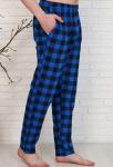 Брюки домашние "Тартан" (синий)