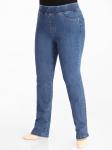 Джинсы женские большие размеры на резинке с высокой посадкой