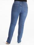 Джинсы женские большие размеры на резинке с высокой посадкой
