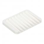 Подставка для губки и мыла силиконовая, со стоком для воды, 11,5*8 см, белая MARMITON /60/10