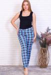 Брюки женские, клетка (синий)