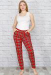 Брюки женские, клетка (красный)