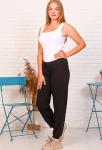 Брюки женские на манжетах (чёрный)