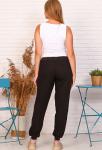 Брюки женские на манжетах (чёрный)