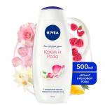 NIVEA 500мл Гeль-уход для душа Крем и роза
