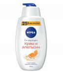 NIVEA 750мл Гель-уход для душа Крем апельсин (Hydra IQ)*6