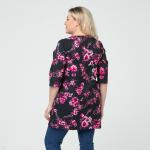 Жакет, текстиль, черный, малиновый