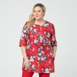 Жакет, текстиль, красный