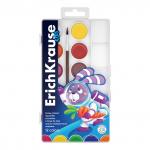 Краски акварельные ErichKrause Kids Space Animals медовые с УФ защитой яркости 12 цветов с палитрой и кистью (в пласт. коробке с европодв.)