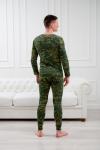 Нательное белье футболка с длиным рукавом и кальсоны из рибаны с начесом камуфляж
