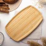 Блюдо для подачи Доляна Striata, овальное, 33?20 см, бамбук